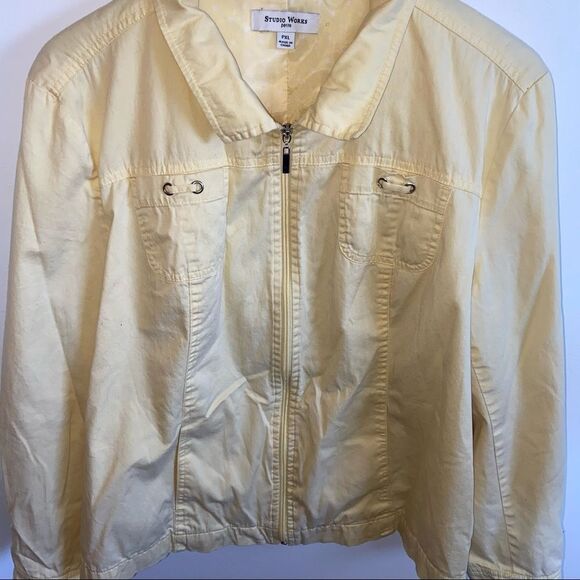 Studio Works Yellow zip up Jacket - Picture 6 of 12